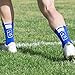 ChalkTalkSPORTS Custom Team Number Socks | Youth & Adult Athletic Performance Socks | Blue | Choose Your Number
