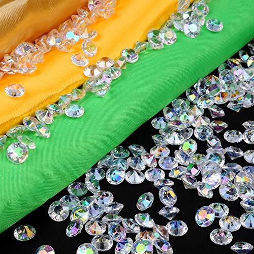 YUEAON 2000pcs AB Color Crystals Acrylic Diamonds Vase Fillers for Table Centerpiece Wedding Bridal Shower Party Decorations,10mm - Thumbnail 3