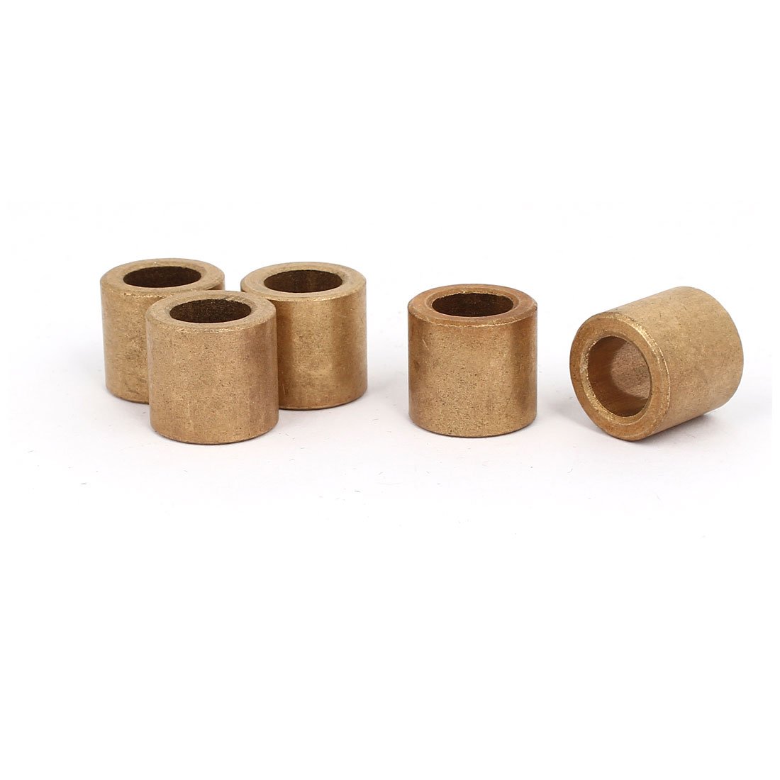 sourcingmap 10mm x 16mm x 15mm Self-lubricating Bushing Sleeve Brass Bearings 5PCS