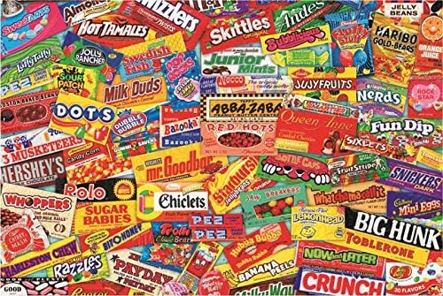 Kzz Wooden Jigsaw Puzzle 1000 Pieces of Anime Puzzle Candy for Adults with Intellectual Decompression, Teenagers, Children, Toys, Anime, Landscapes, Famous Paintings, Customizable Puzzles