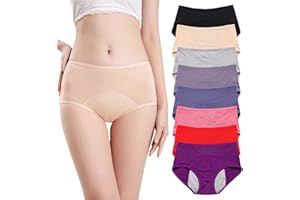 8Pcs Leak Proof Panties for Women Over 60, Leakproof Ladies Underwear, Washable Incontinence Underwear Comfort