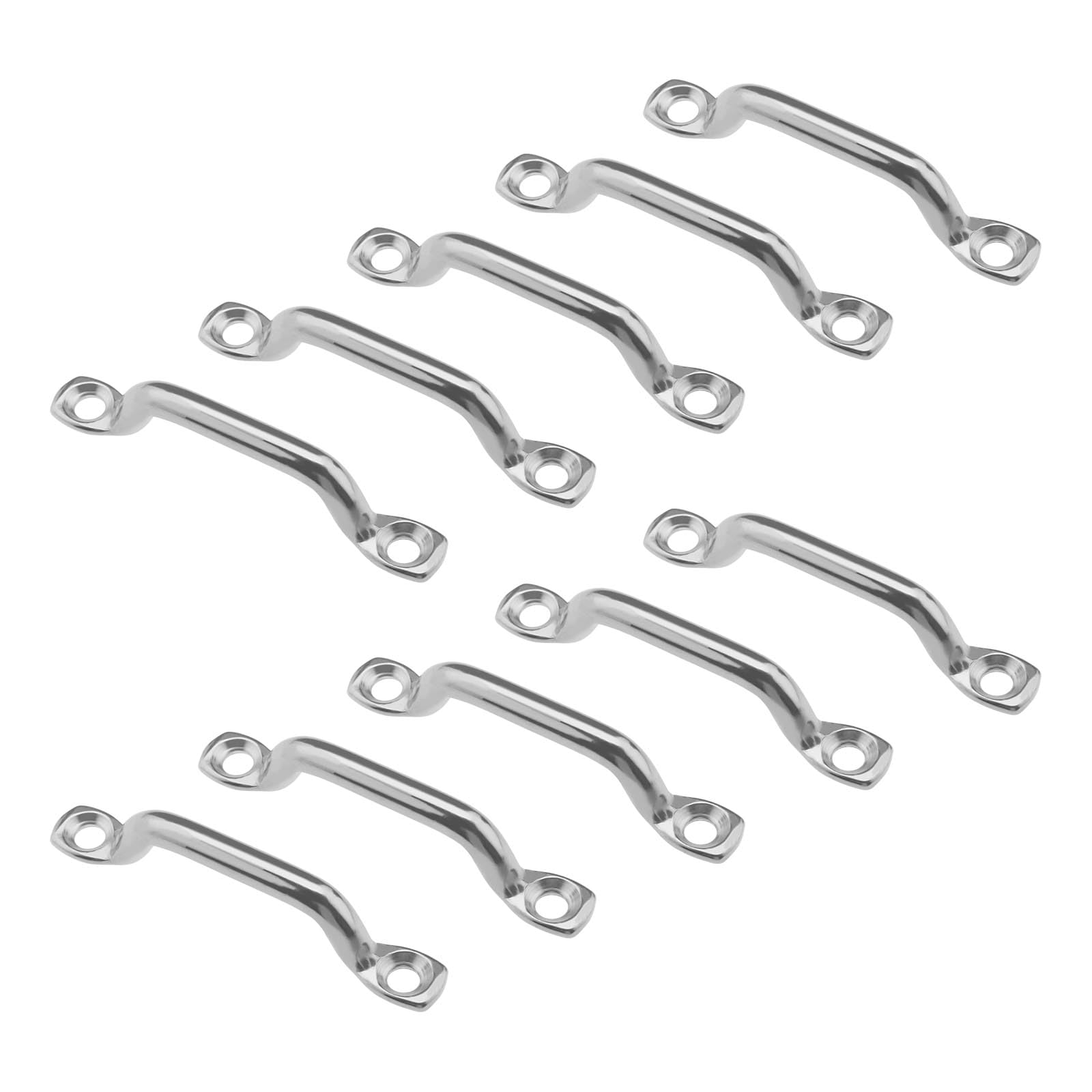 YINETTECH 10PCS Boat Top Pad Eyes Stainless Steel Kayak Deck Loops Tie Down Anchor Point for Boat Kayak Canoe Dinghy Holding Down and Fixing Objects