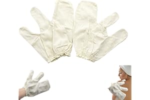 Gloves Raw Silk Original Massage | 2 Pack Ayurvedic Spa Hand Mittens With Elastic Wristband | Suitable for use in Family Bath