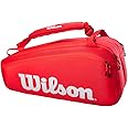 Wilson Super Tour, Red/White, Holds up to 9 Rackets