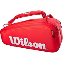 Amazon.com: Wilson Super Tour, Red/White, Holds up to 9