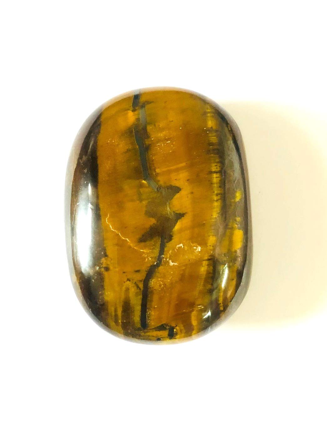 crystalmiracle Tigers Eye 2" Palm Stone Crystal Healing Reiki Chakra Wellness Energy Gemstone Handcrafted