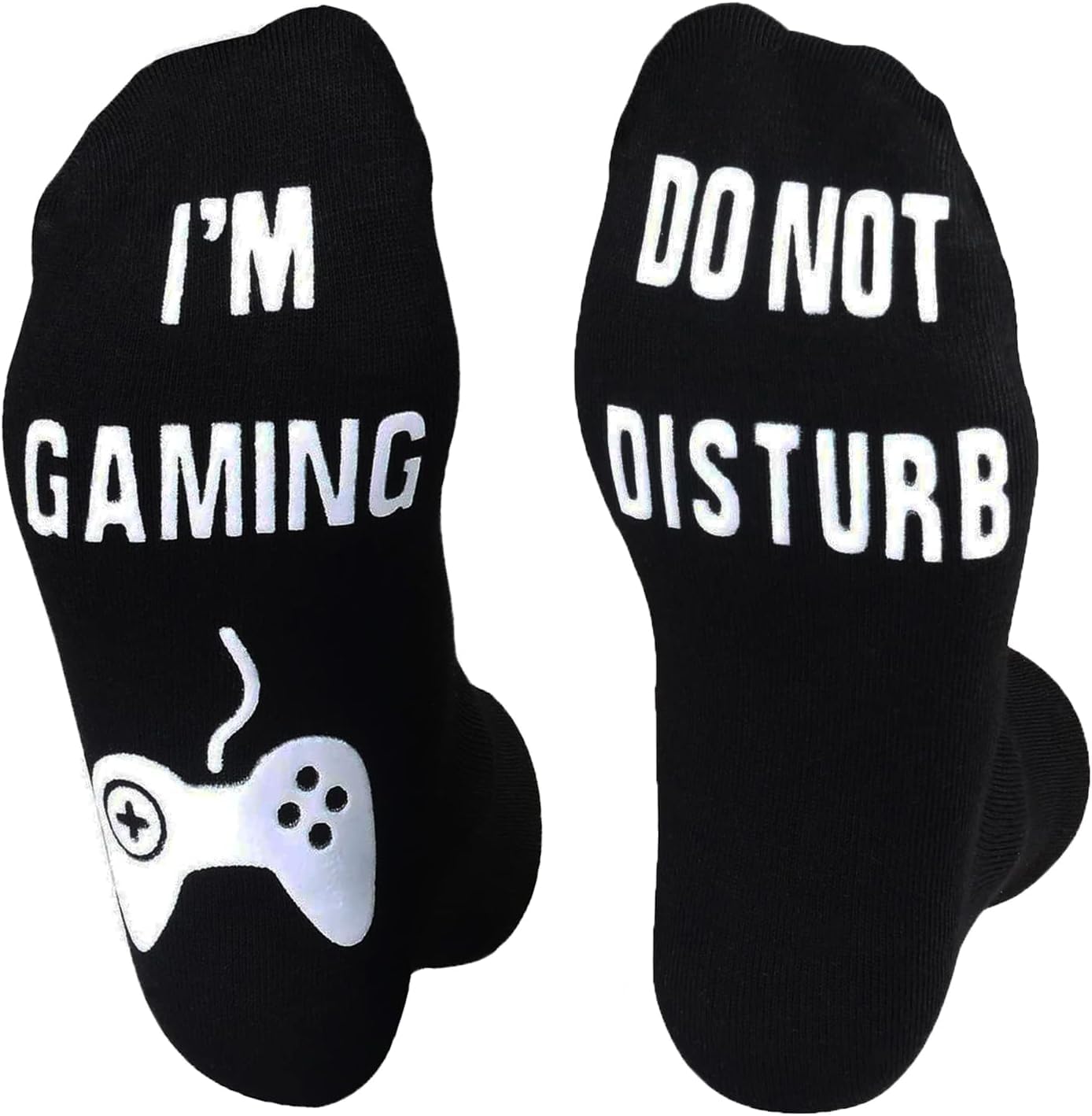 Himozoo Do Not Disturb I'm Gaming Socks, Novelty Funny Gifts for Sons Teen Boys Husbands Dad Boyfriend Mens Women Gamer