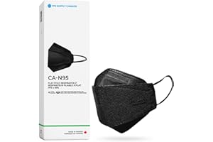 PPE Supply Canada CA‑N95 Respirator (N95 Equivalent) – 4‑Layer Disposable Mask, Made in Canada, Small Size (10‑Pack)