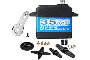 ANNIMOS 35KG Coreless Digital Servo Motor 7.4V High Voltage Stainless Steel Gear High Torque Waterproof Standard Baja Servos 
