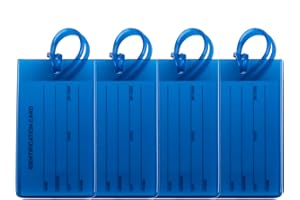 AI-DEE Colorful Flexible Travel Luggage Tags for Baggage Bags/Suitcases - Name ID Labels Set for Travel