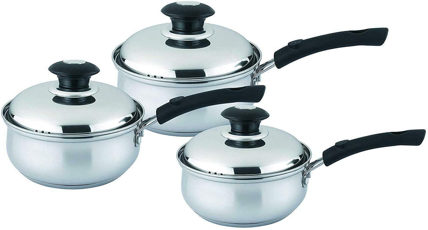 2286 Pieces Stainless Steel Saucepan Set with Glass Lid