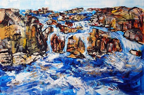 Painting Great Falls Waterfall 2017-53 Original Art, Landscape, McLean, Virginia, 36 x 24 in.