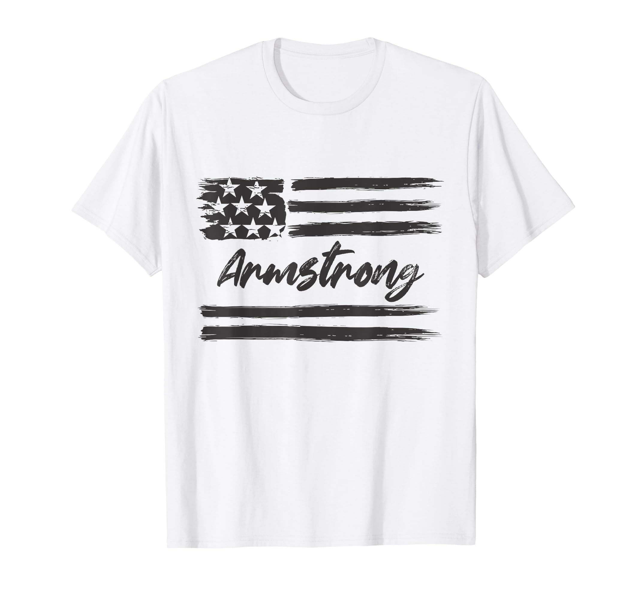 Armstrong - Personalized Name, Stars and Stripes, USA Flag T-Shirt