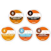 Variety Pack Sampler of K-Cups Coffee Pods&mdash;Original, Dark, Caramel, Hazelnut &amp; French Vanilla Coffee&mdash;for Keurig Brewers&mdash; (24 Count)