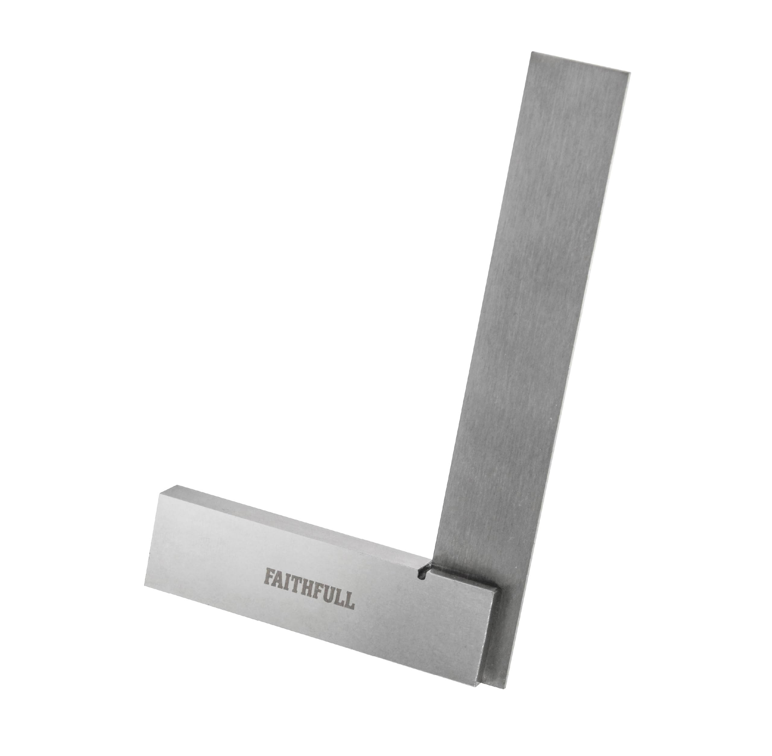 Faithfull Engineers Steel Try Square 100mm (4in) – Precision Ground, Hardened Steel Blade, Accurate Marking, Measuring & Layout Tool for Metalworking & Woodworking