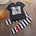Magical Baby Little Girls You can Call me Queen bee T-Shirt and Striped Pants Outfit (80(6-12M)) Gray
