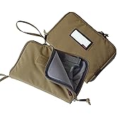 DUOLUDA 2-Pack Soft Pistol Cases Handgun Case Soft Pistol Rug Case Tactical Handgun Storage Pouch with for Hunting Shooting Range Sports Home storage，「3 of ID Patches Included」