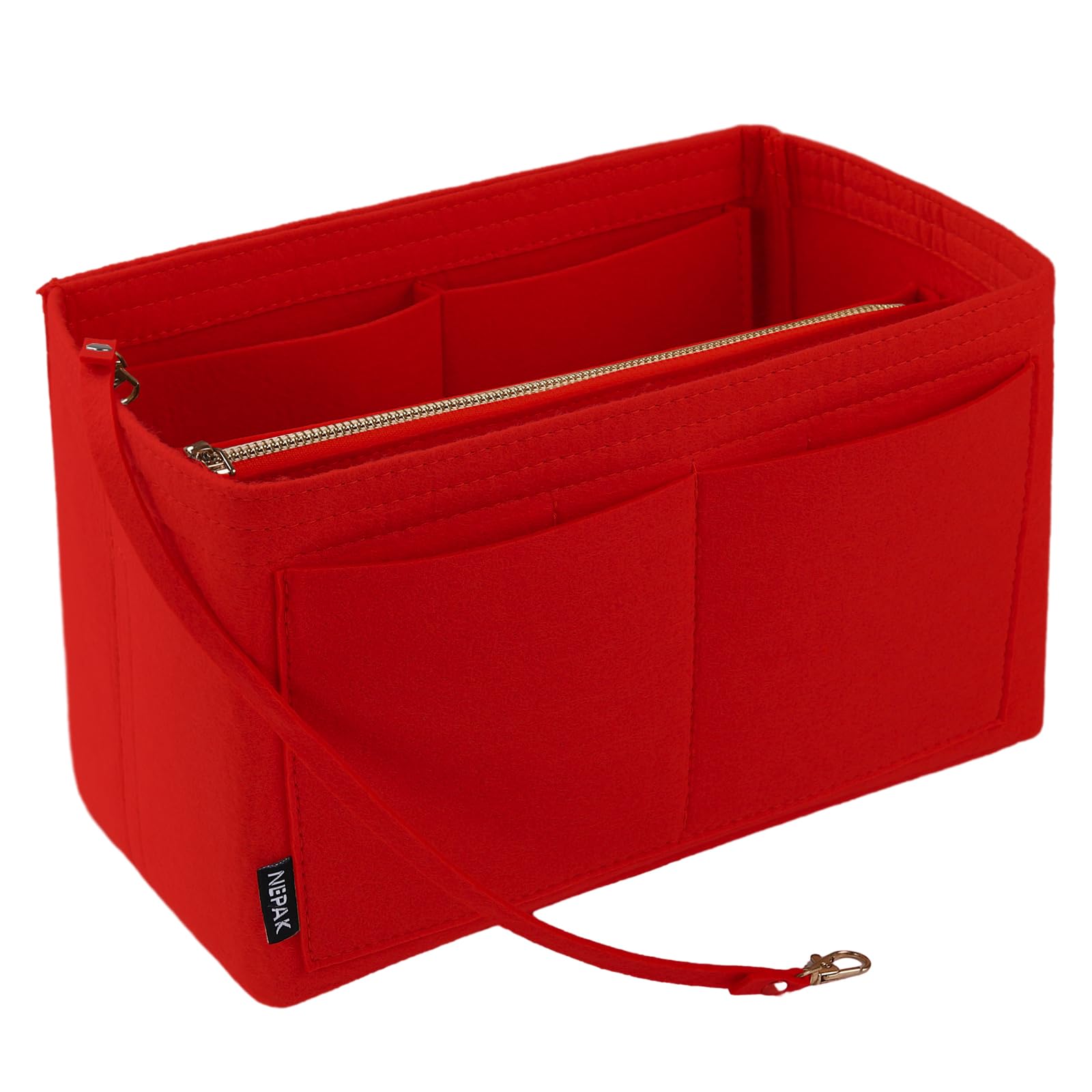 NEPAK Purse Organizer,Handbag Organiser,Felt Bag Organizer(Red,S)