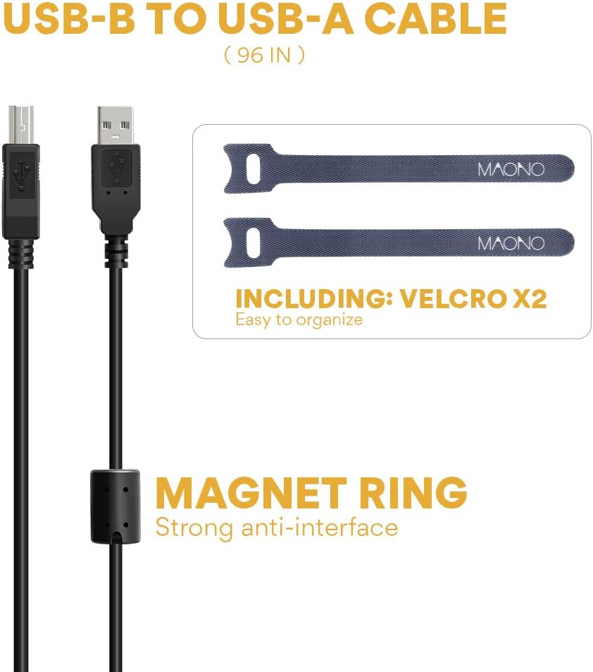 Podcast Microphone 192KHZ/24BIT MAONO AU-PM420 Metal USB Condenser Cardioid PC Mic with Professional Sound Chipset for Gaming, Streaming, YouTube, Voice Over, Studio/Home Recording: Computers & Accessories