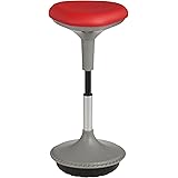 Learniture Adjustable Height Active Learning Stool for Office Desks and Classrooms, Foam-Padded Backless Wobble Stool with Ro