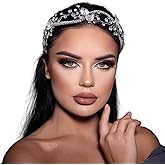 HNCCX Silver Rhinestone Bridal Headband Pearl Hair Accessories Alloy Flower Headpiece for Wedding,party,Performance