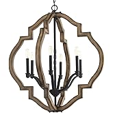 Progress Lighting Spicewood Collection 6-Light Farmhouse Chandelier Light Gilded Iron