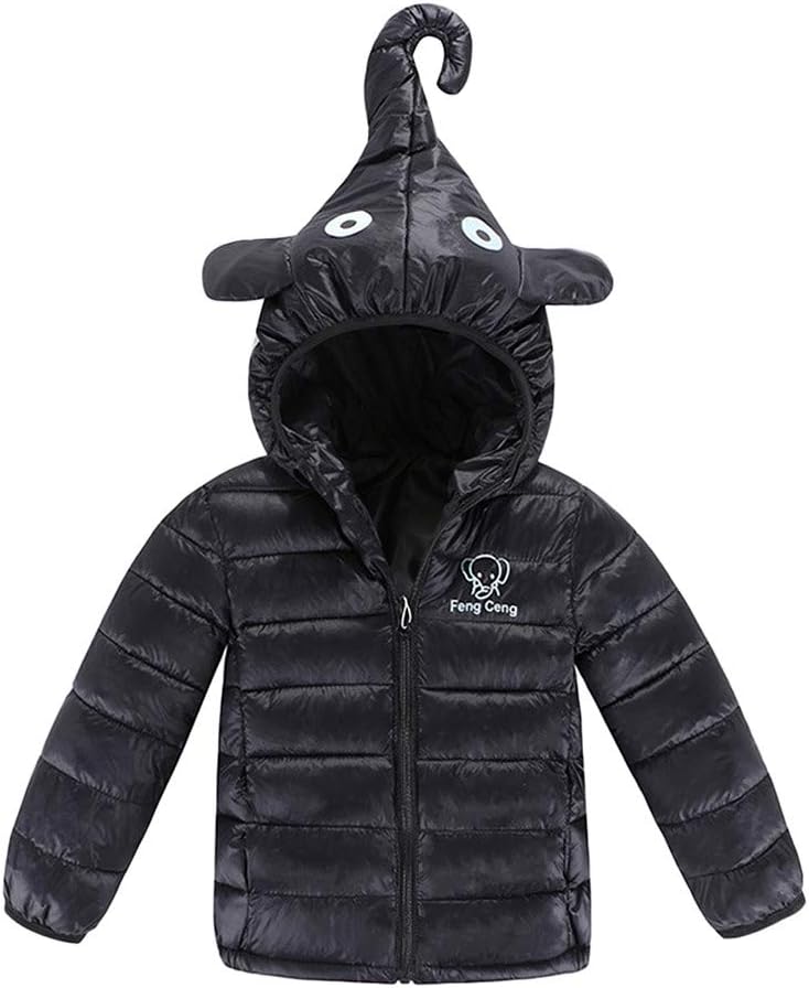 Babymomo Children Thicken Coat, Elephant Trunk Hoodie Coat Babys Cute Winter Outwear Casual Outfits(Black,100)
