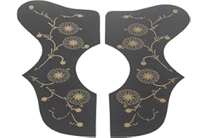 TOMOTATO 2 Pcs Guitar Guard Left Right Hand Guitar Pickguards Acoustic Guitar Pickguard Hard Plastic Guitar Protection Plate with Four Colors to Choose Guitar Guard Panel for Guitarist(Black)
