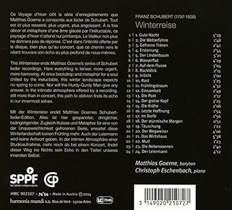 Schubert Goerne Eschenbach Matthias Goerne Schubert Edition 9 Amazon Com Music