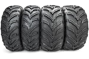 AutoForever ATV UTV Tires 25x8-12 Front & 25x10-12 Rear 6PR Sport All Terrain Tubeless Tires 25x8x12 25x10x12 Full Set of 4