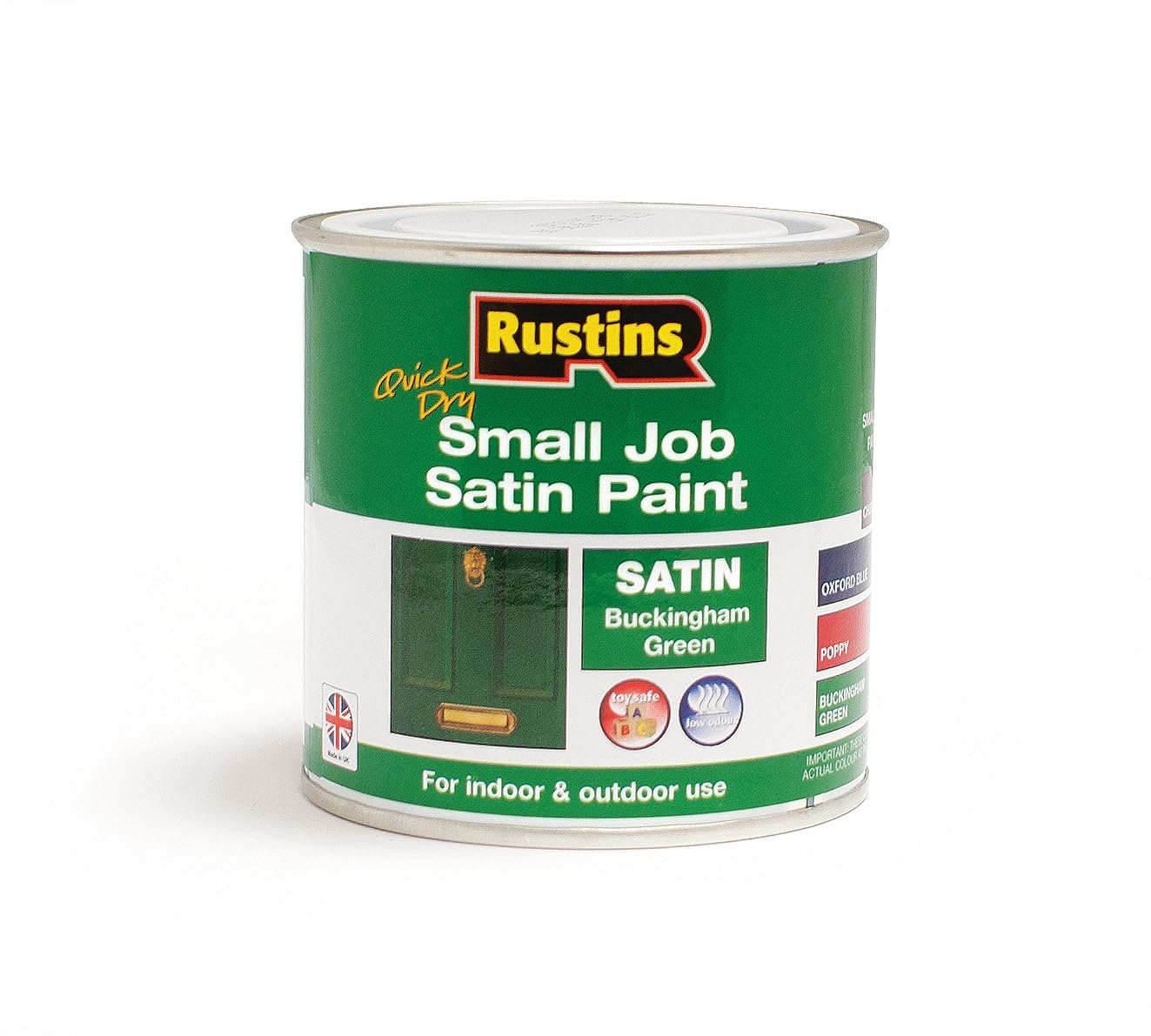 RUSTINS Small Job Satin Paint Buckingham Green 250ml