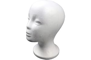 Dyllutrwhe Foam Head Female Styrofoam Female Foam Mannequin Head Model Hat Wig Jewelry Holder Shop Display Stand Rack for Sal
