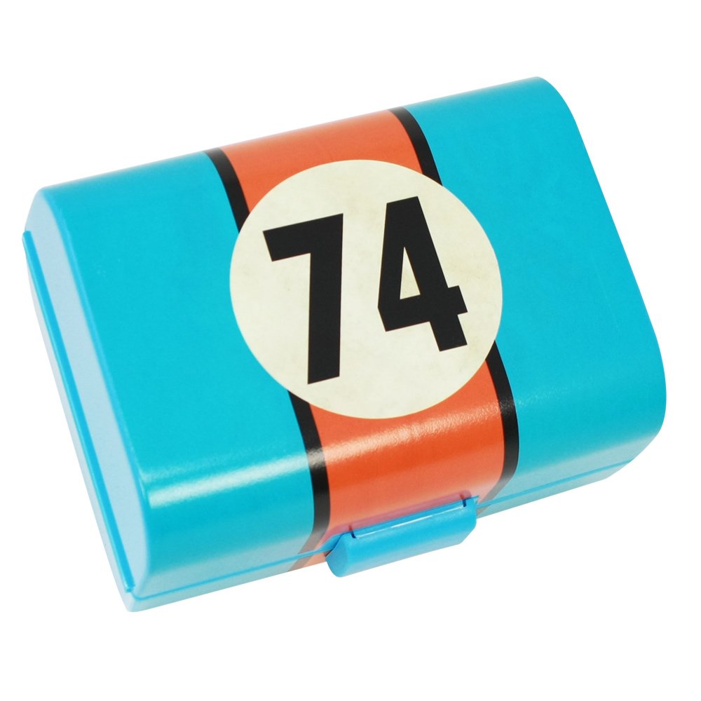 com-four® Lunch Box with lid in Vintage Style - Lunch Box with 3 compartments - Breakfast Box with dividers - Plastic Container 17 x 13 x 10 cm (1x Big Box - No. 74)