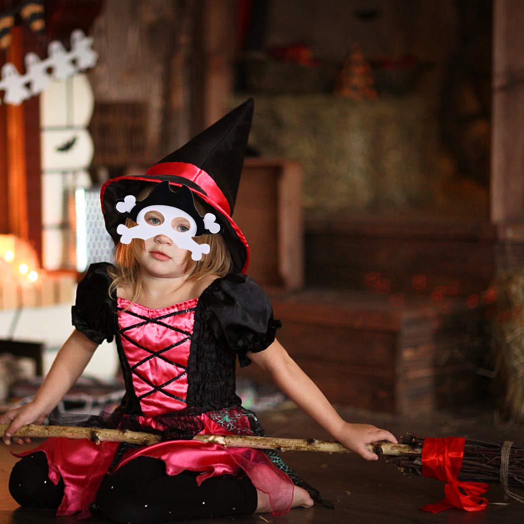 Halloween Mask Decorative Pumpkin Pirate Skeleton Head Felt Cosplay Mask Masquerade Mask for Kids (10 pics)