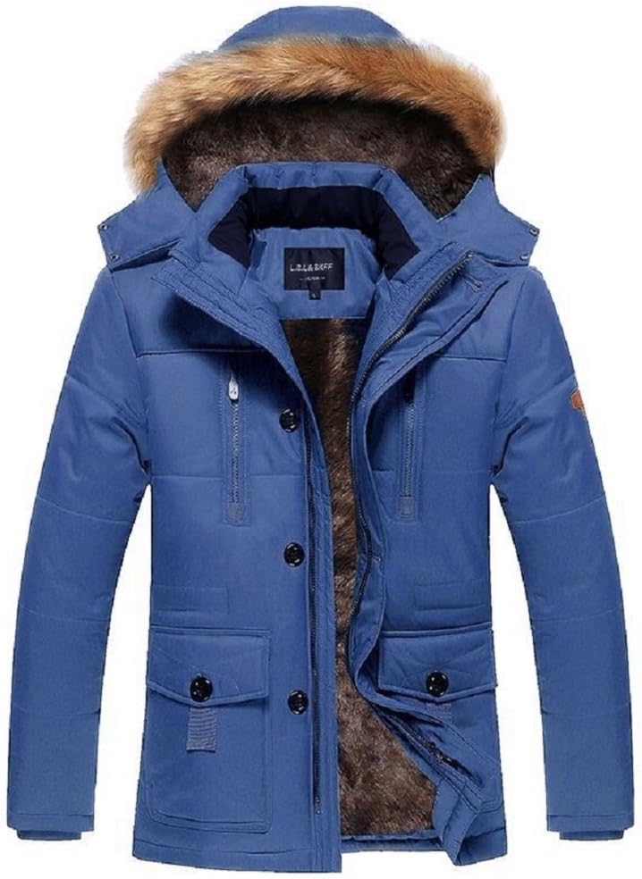 Sworld Mens Fleece Waterproof Hooded Jacket