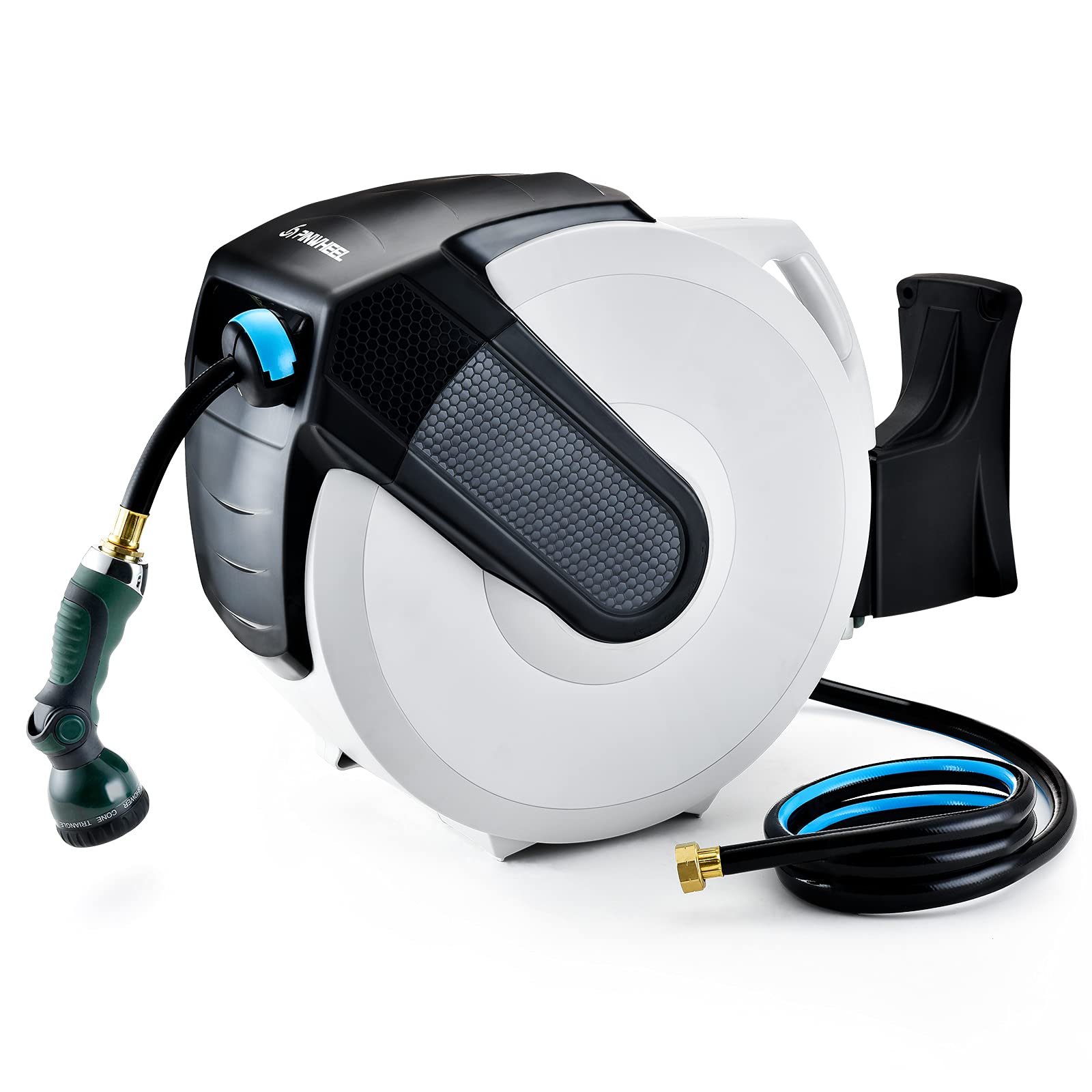 Buy PINWHEEL Garden Hose Reel Wall , Slow Return 5/8 Inch × 100 + 6 FT