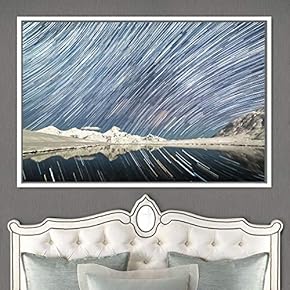 signwin Framed Canvas Wall Art Starry Sky Aerial...