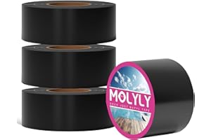 MOLYLY Deck Joist Tape, 4 Pack Joist Tape for Decking 4"×50, Waterproof and Weather Resistant Self-Adhesive Joist Tape for Wood Beams Joists