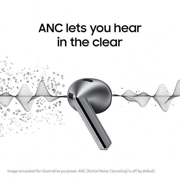 SAMSUNG GALAXY BUDS 3 AI TRUE WIRELESS BLUETOOTH EARBUDS, OPEN TYPE FIT, ACTIVE NOISE CANCELLATION, 360 AUDIO, TOUCH CONTROL, SILVER [US VERSION, AMAZON EXCLUSIVE, 2YR WARRANTY]