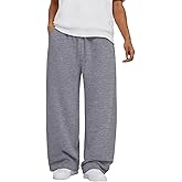 ATOFY Men's Baggy Sweatpants Wide Leg Elastic Waist Athletic Joggers Loose Lounge Pants with Pockets