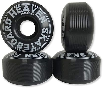 Amazon スケボーウィール ハードウィール 100a 52ミリ スケボータイヤ スケート ブラック Sk8 Heaven Skateboard ウィール