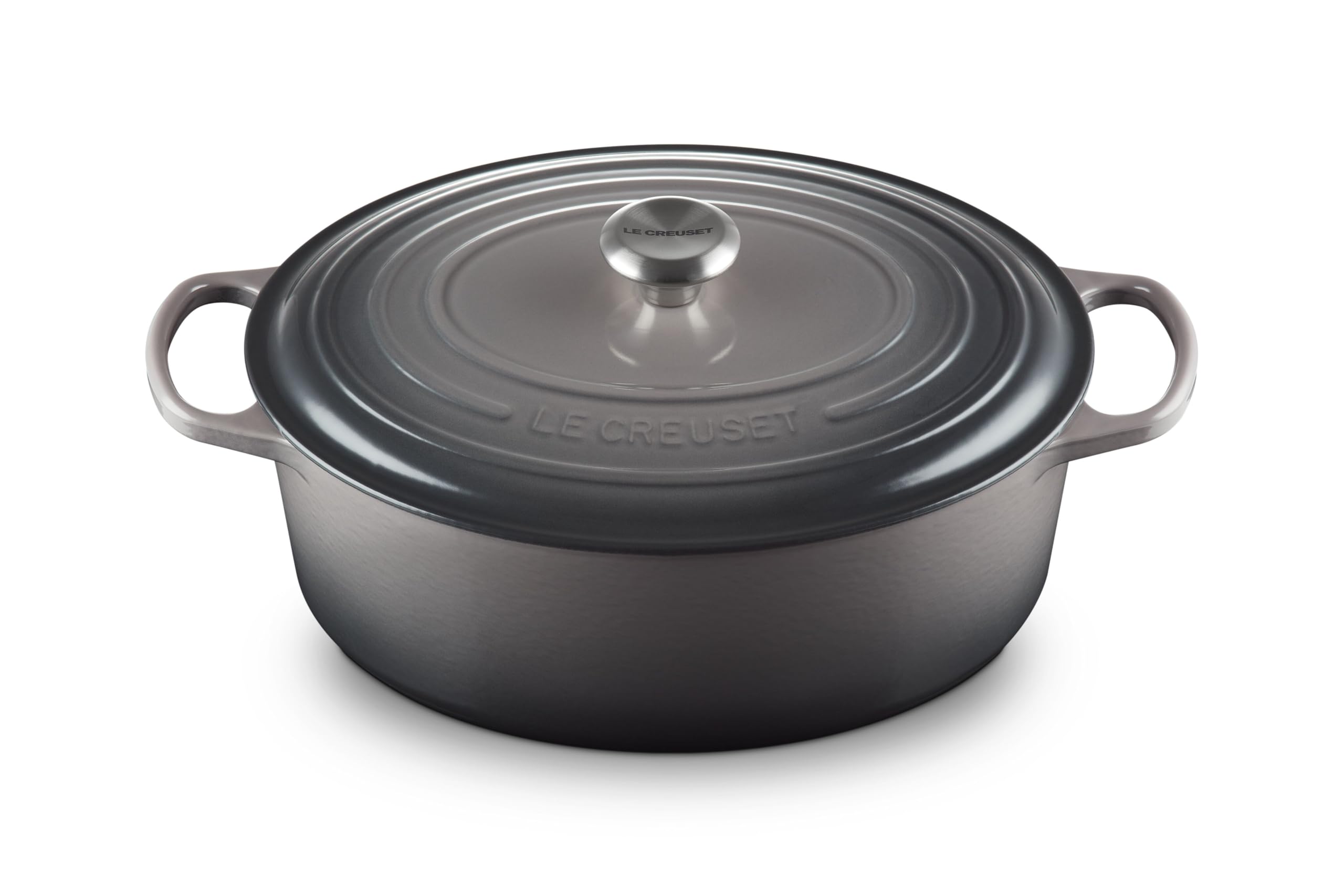 Le Creuset Enameled Cast Iron Signature Oval Dutch Oven, 8 qt., Oyster