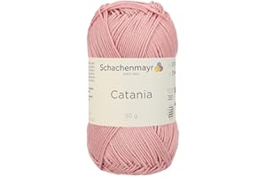 HIVEROOTS 1 Skein/Pack Schachenmayr (SMC) Catania Originals Yarn, Each Ball 1.76 Oz (50gr) / 136 Yards (125 m), 100% Mercerized Cotton for Knitting and Crochet Yarn, Sport Weight, 408 - Old Pink
