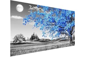 pchmcu 5D Diamond Art Painting Moon,Large Diamond Painting Kits for Adults,DIY Full Drill Crystal Rhinestone Arts and Crafts,Gem Art Painting with Diamond Home Wall Decor Tree (27.5 X 15.7inch)