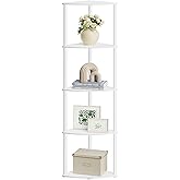 SONGMICS HOME Corner Shelf, Superfast Toolless Assembly, 5-Tier Corner Standing Shelf, Corner Shelf Stand, Living Room, Bedro