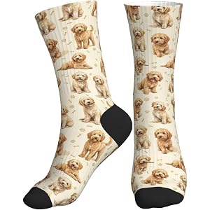AIMASTZ Cute Dog Westie Novelty Sports Socks Women Men, Soft Crew Socks For Athletic Running Gym Hiking, Dog Lover Gift