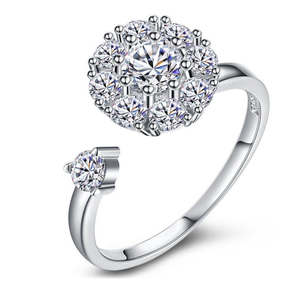 Helen de Lete Hottest Spinning Ring 925 Sterling Silver Open Ring