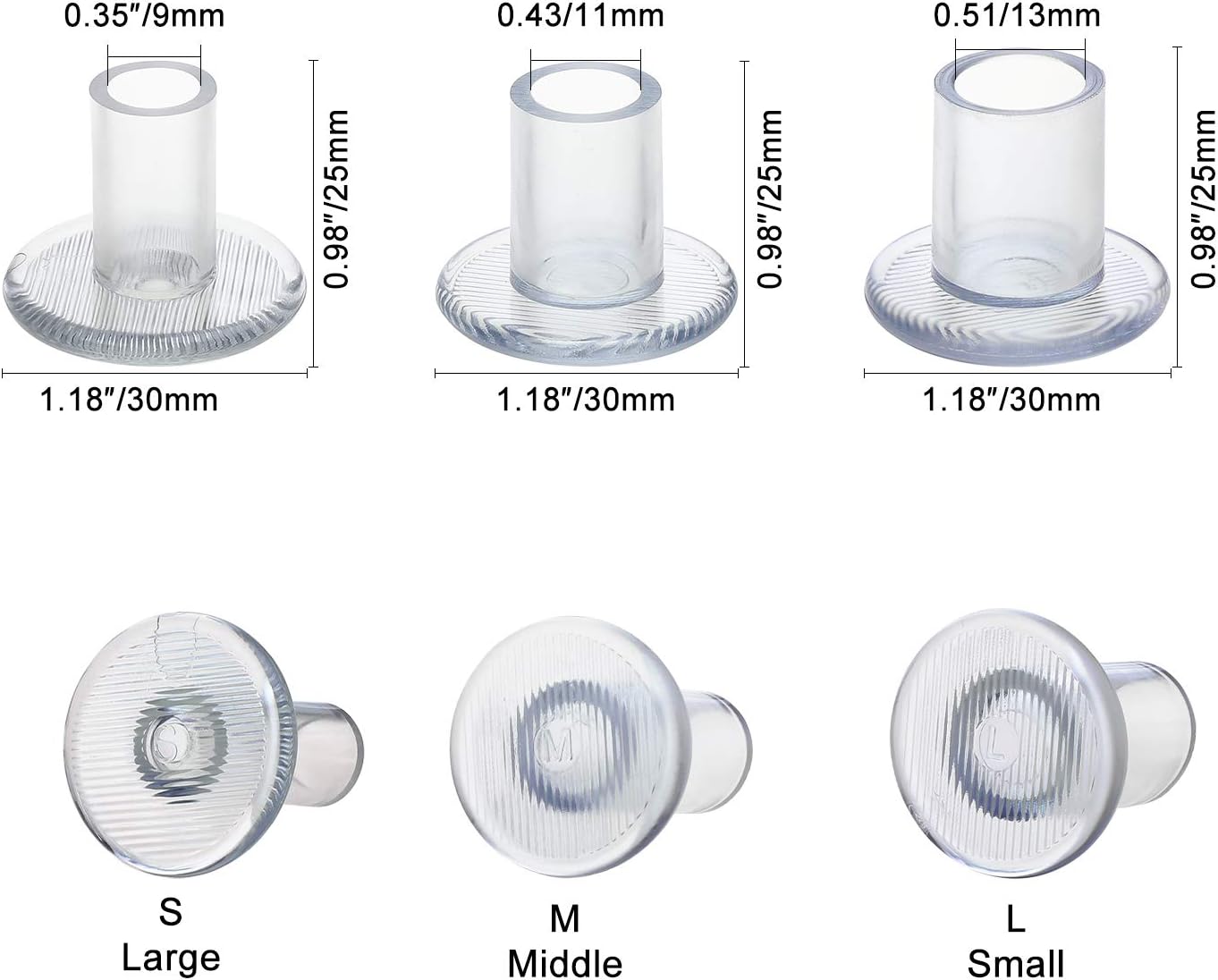 OOTSR (6 works) High Heel Protectors, 3 Sizes Shoe Heel Savers for Weddings & Outdoor Events Protecting Shoe Heels - Image 3