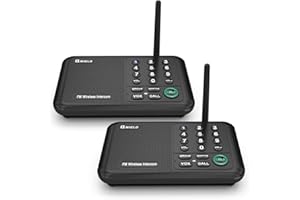 QNIGLO Intercoms Wireless for Home, 5280 Feet Long Range House Intercom System, 10 Channels Intercoms System for Business, Room to Room Intercom System for Elderly, 2 Way Audio Intercom for Office/Classroom