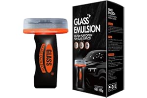 Oil Film Remover for Car Window, Oil Film Remover for Car Windshields and Windows, Automotive Glass Cleaner with Built-in Bru